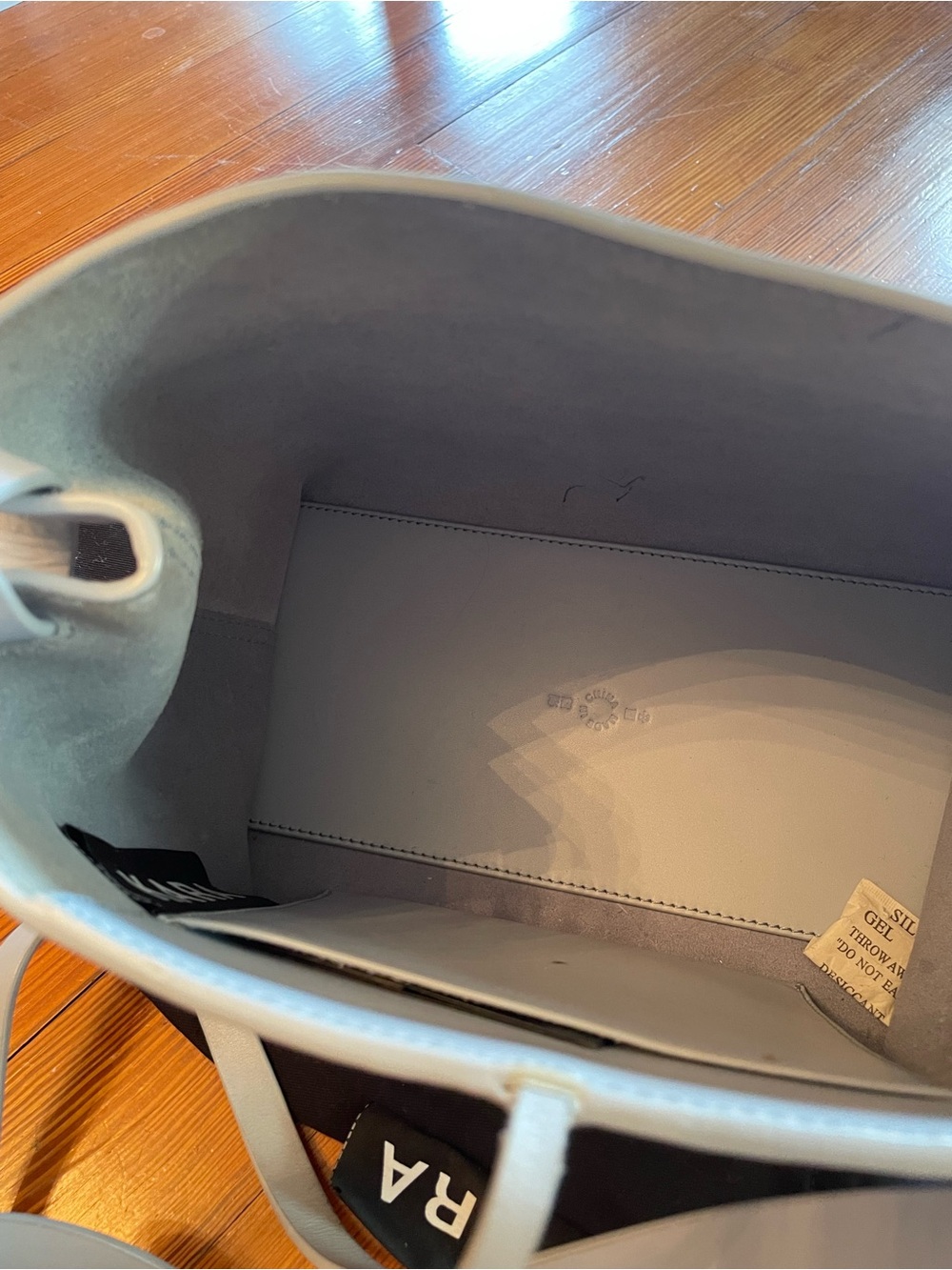 KARA New York Tie Crossbody Bag Baby Powder Blue - Picture 5 of 11